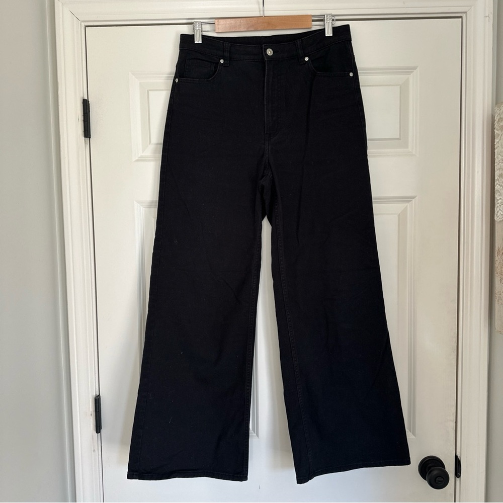 H&M black wide leg high waist Jeans